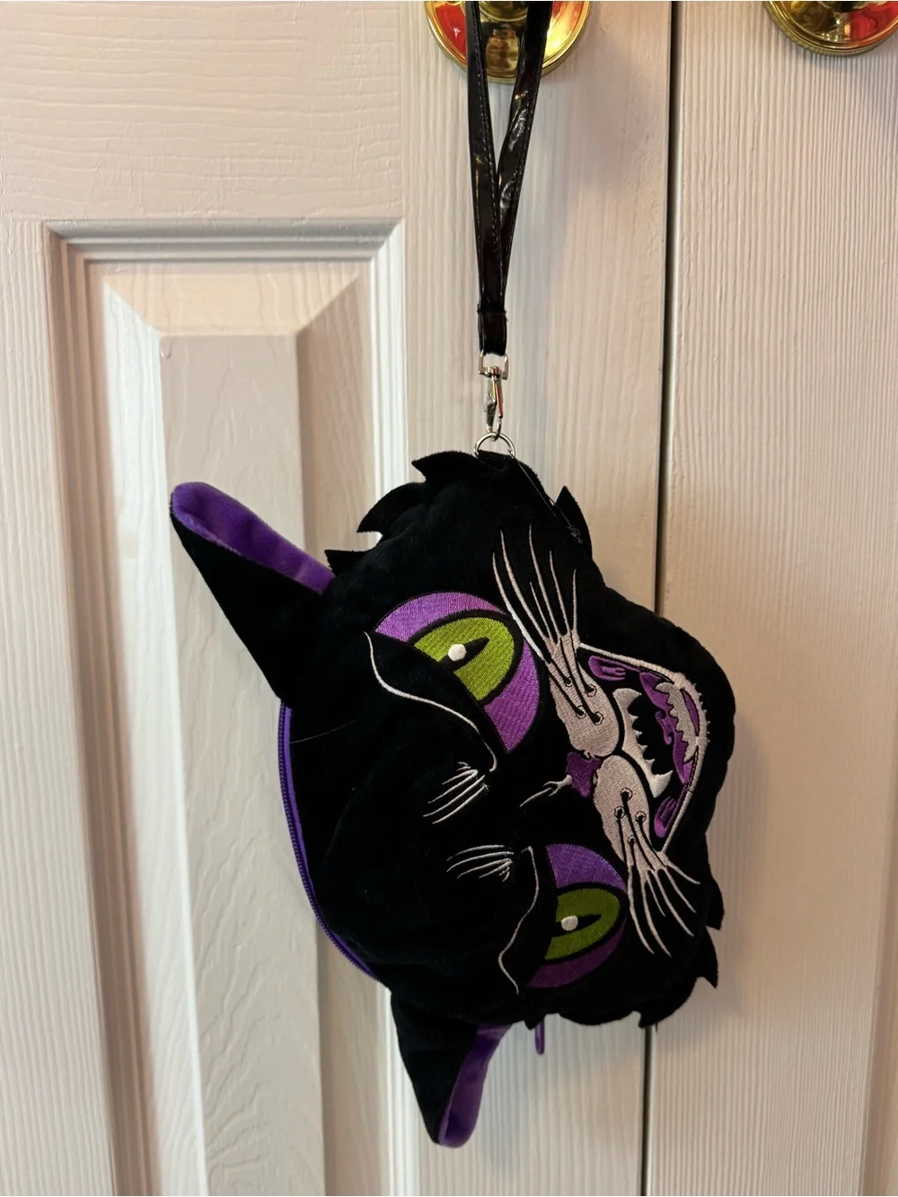 Kreepsville Kattitude Plush Black Cat Wristlet